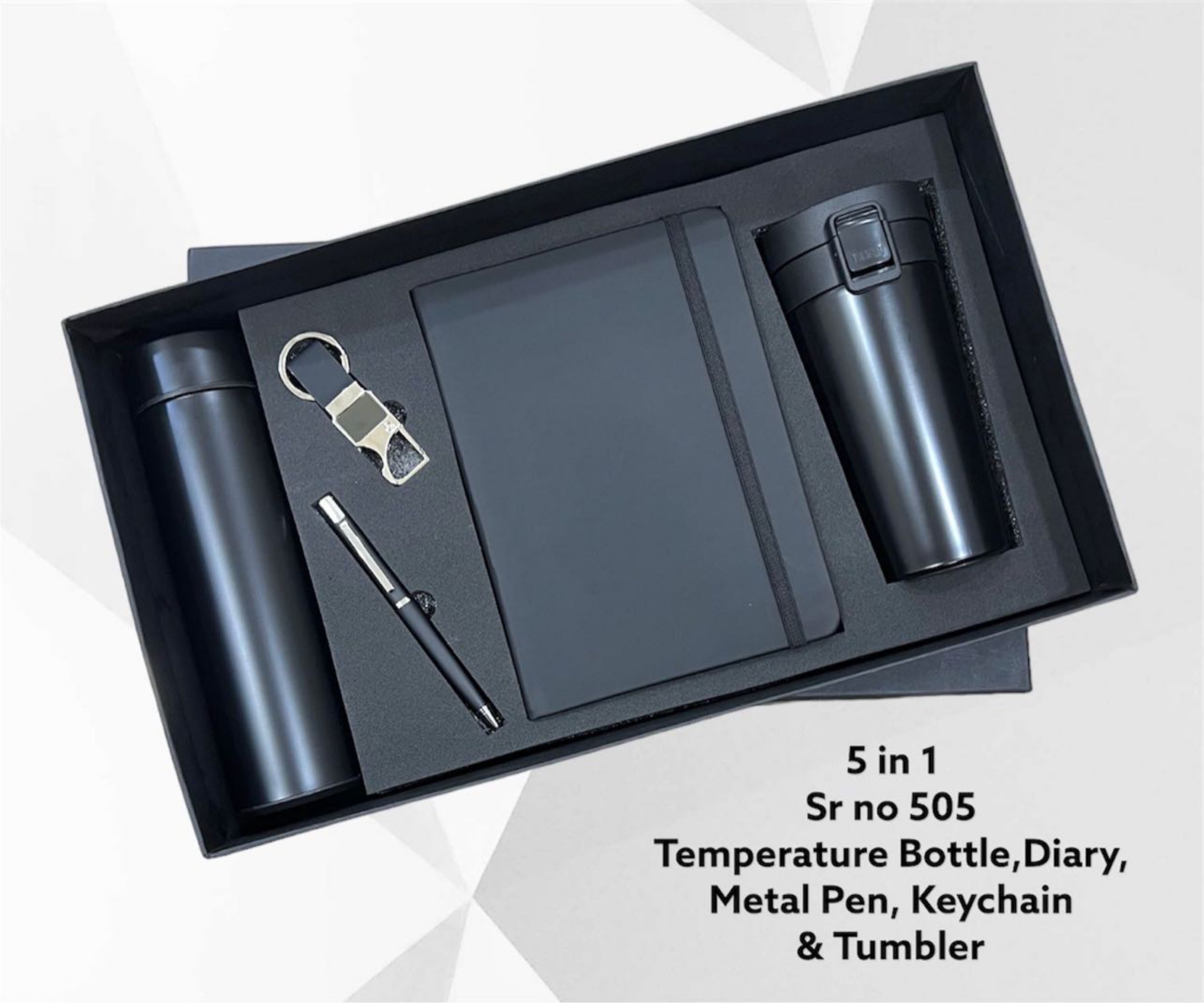 Executive Gift Set – Black with Tumbler