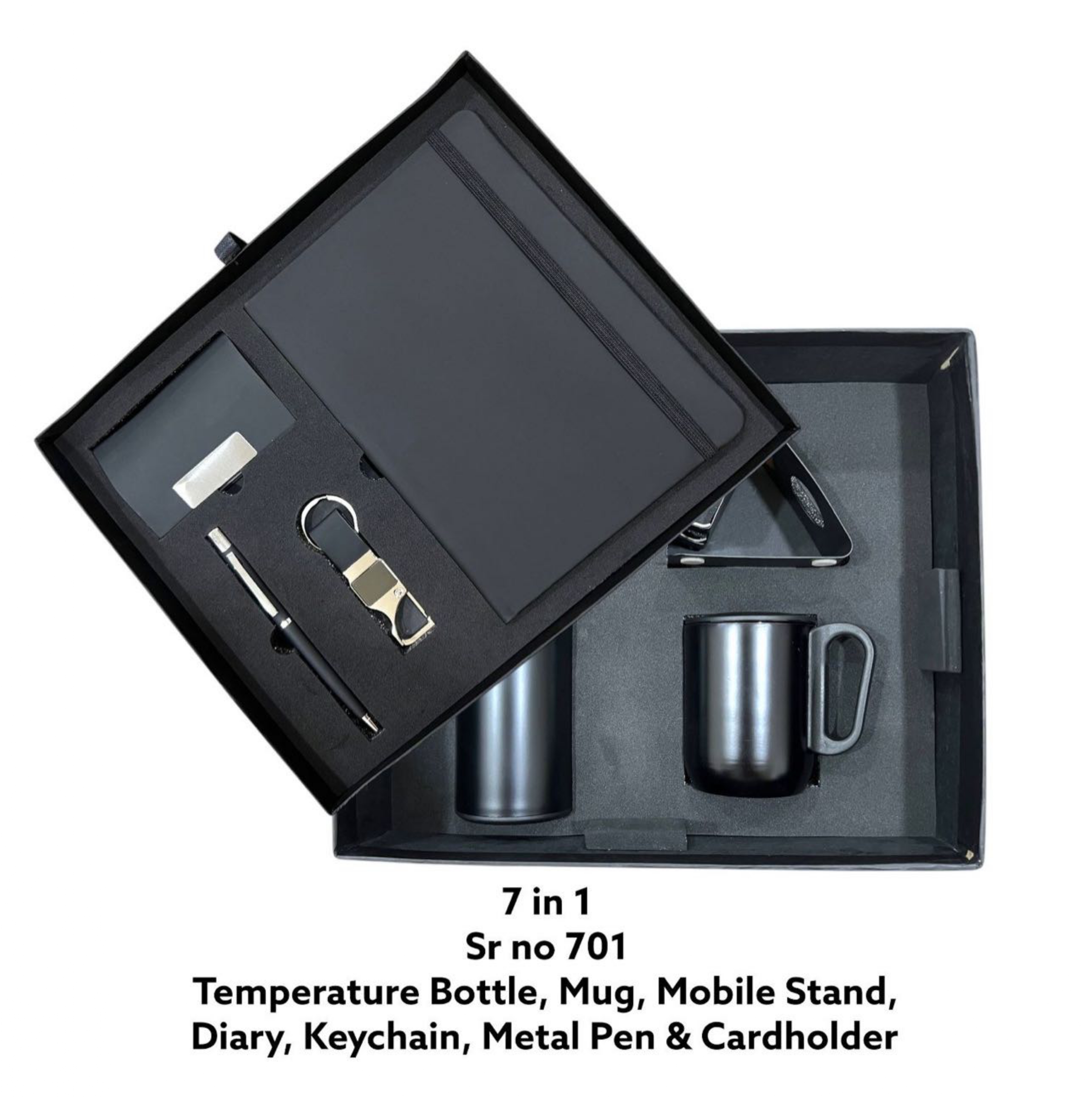 7 in 1 Corporate Gift Set – Black Edition