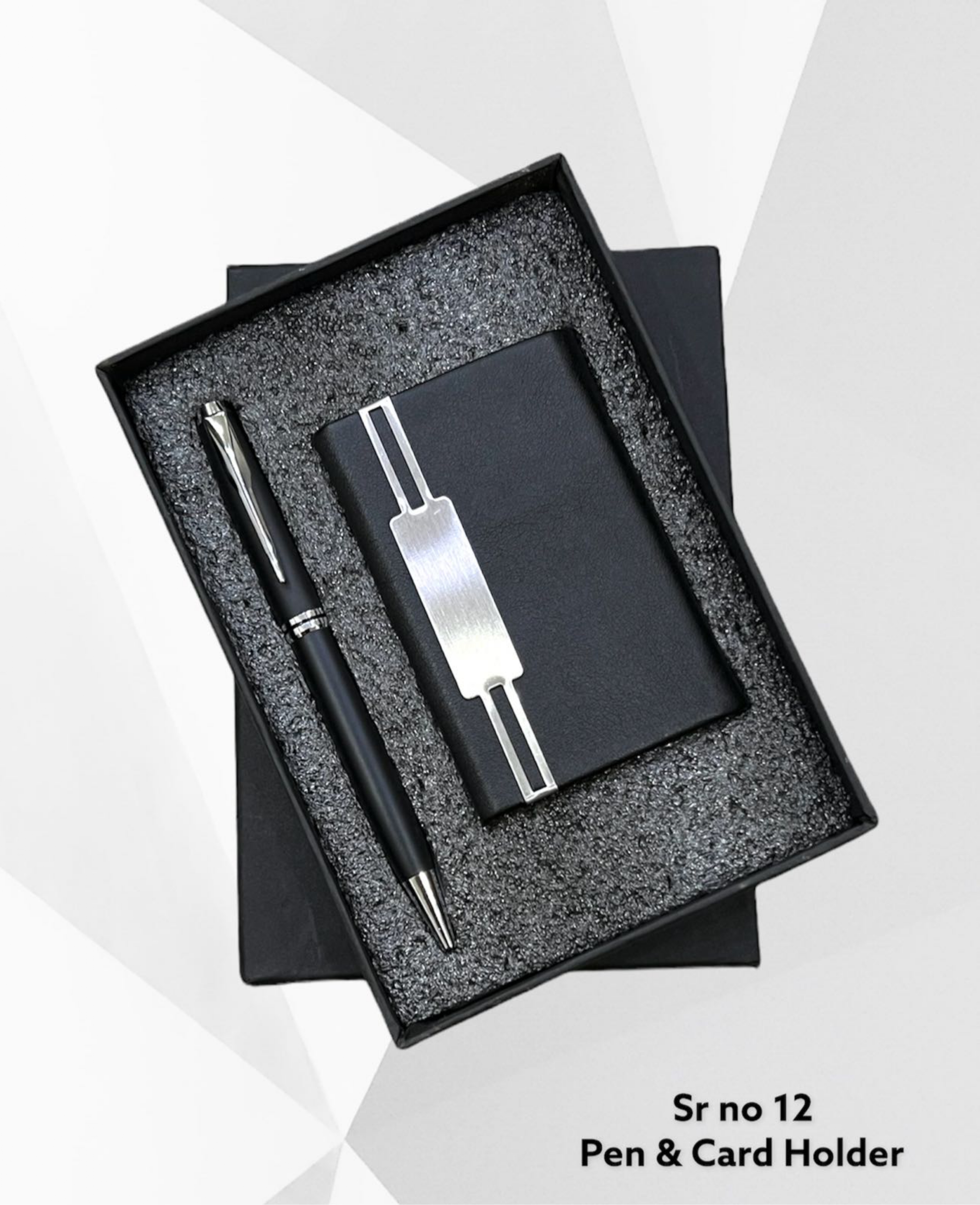 Executive Black Pen & Card Holder Set