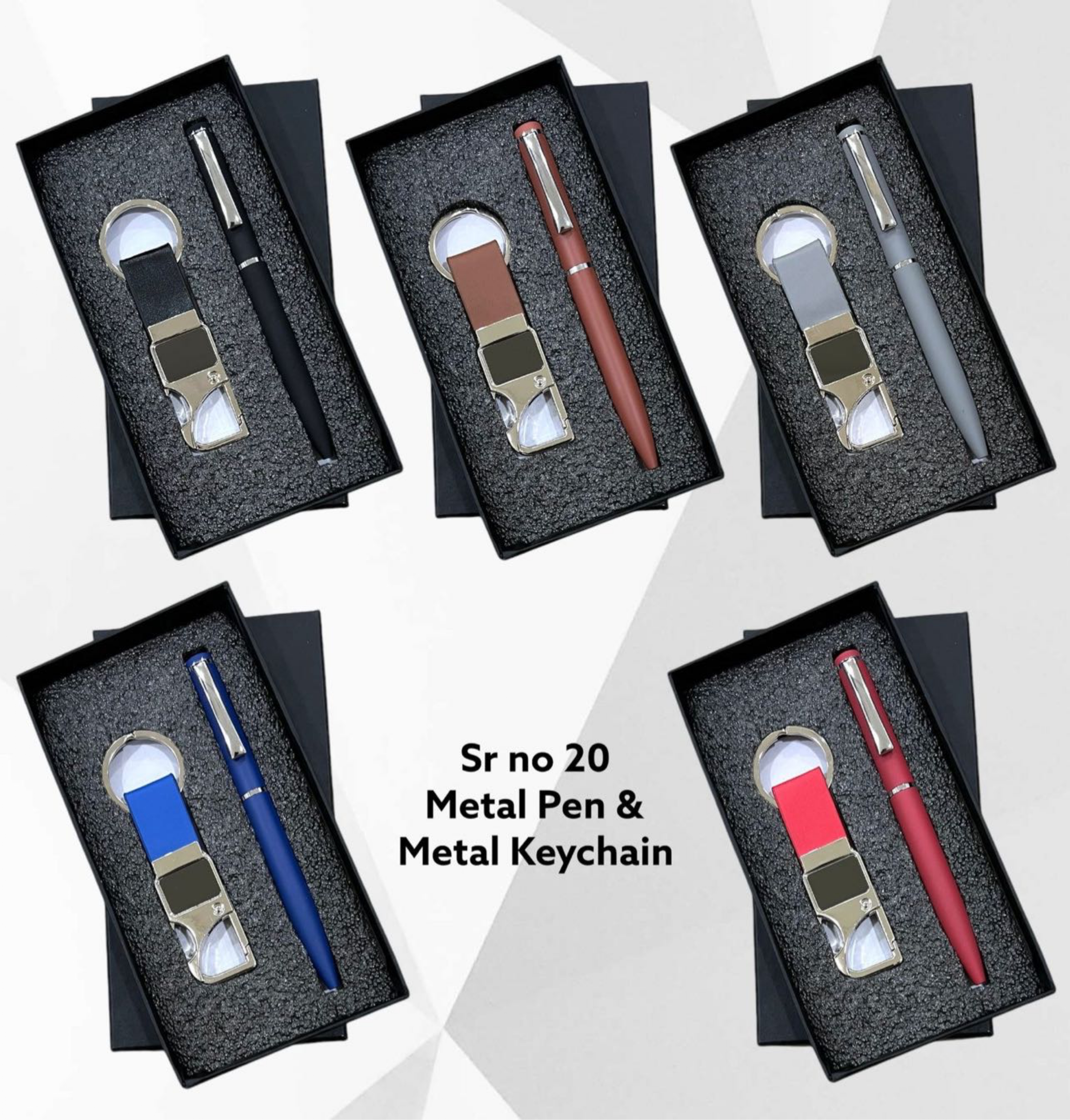 2 in 1 Metal Pen & Keychain Gift Set
