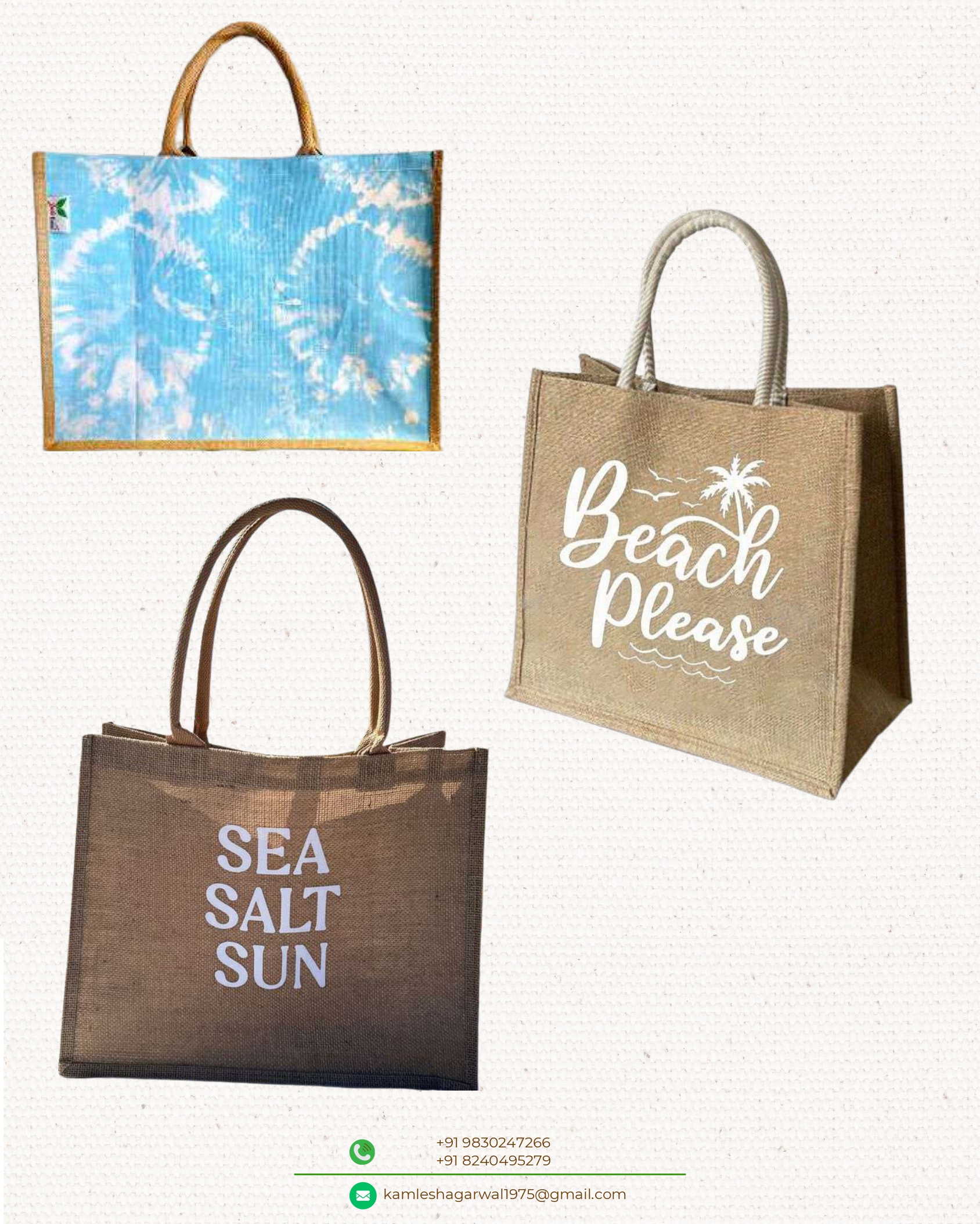 Beach Series Jute Bags (Sea Salt Sun / Beach Please / Tie-Dye)
