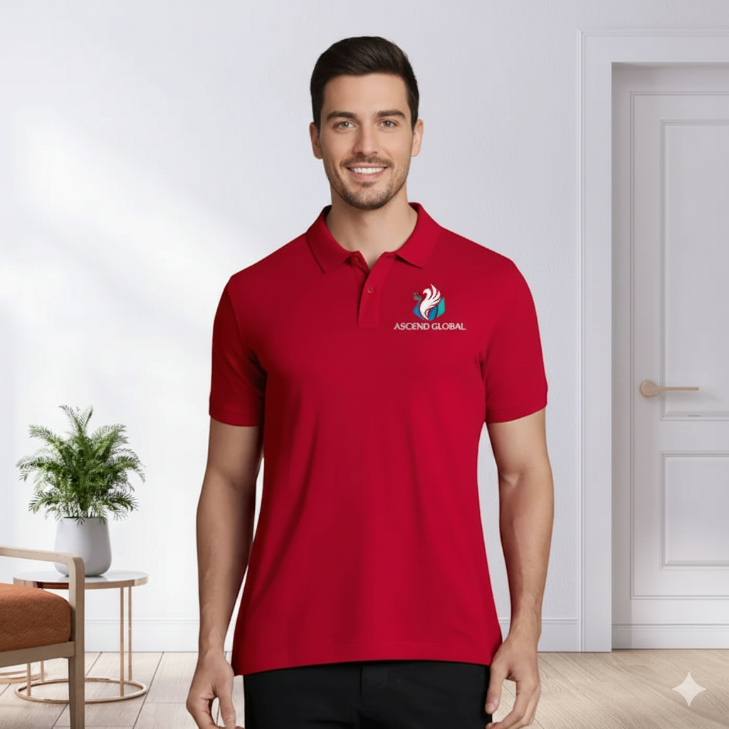 ASCEND GLOBAL RED POLO