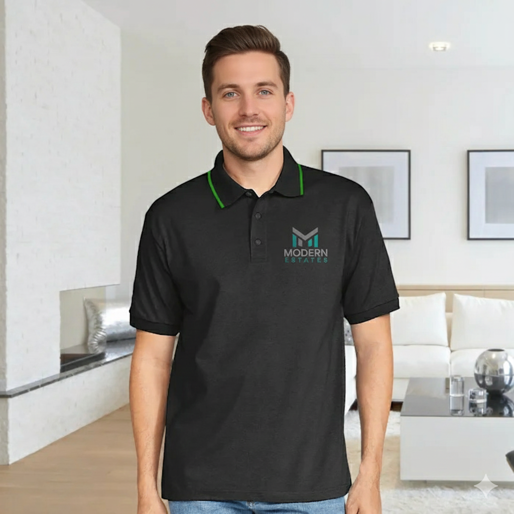 MODERN ESTATES SIGNATURE POLO T-SHIRT