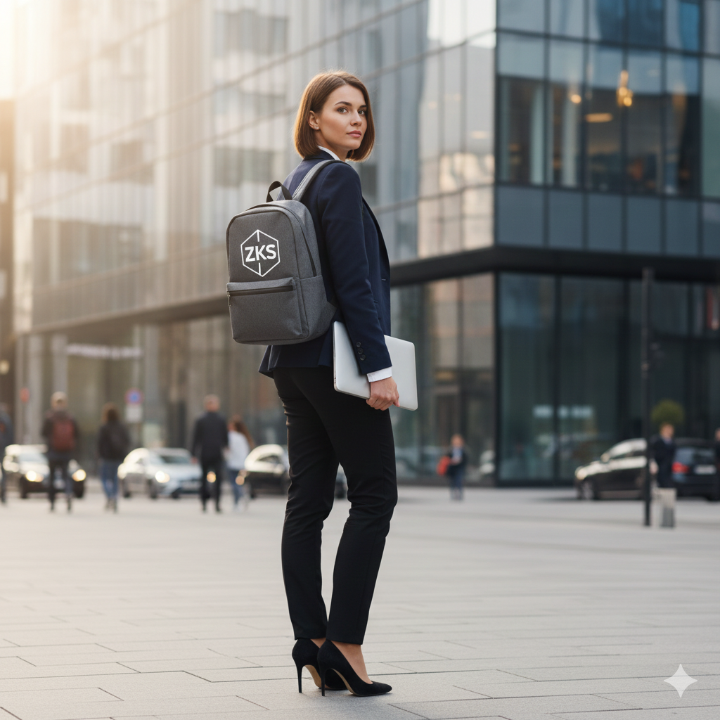 ZKS Executive Compact Backpack - Heather Grey