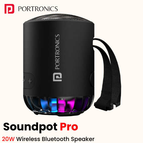 Portronics Soundpot Pro – 20W Wireless Bluetooth Speaker (Custom Logo Ready)
