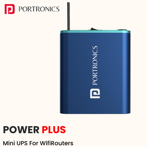 Portronics Power Plus – Mini UPS for Wi‑Fi Routers (Custom Logo Ready)​