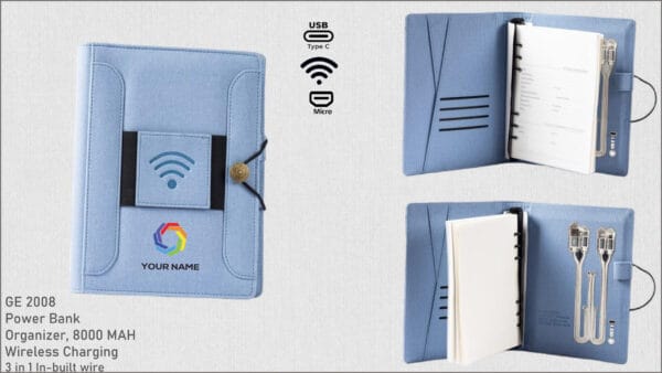 Power Bank & Dairy Blue Colour