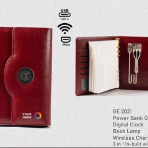 Power Bank & Dairy Maroon Colour