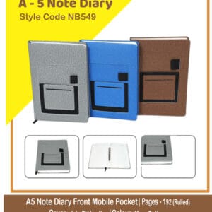 Custom NoteBook Dairy Mobile Pocket