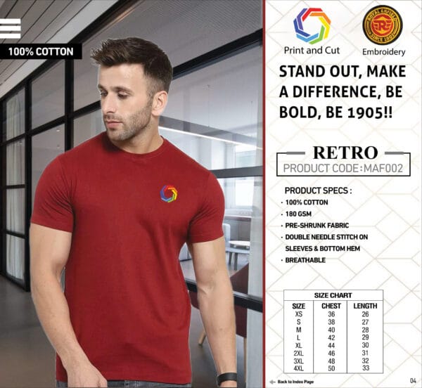 Unisex Round Neck Cotton T-shirt - Image 2