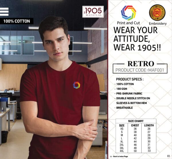 Unisex Round Neck Cotton T-shirt