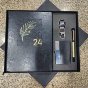 Premium Diary 2024 Gift Set of 4 in 1  (black)