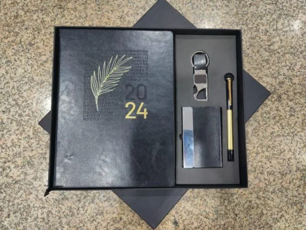 Premium Diary 2024 Gift Set of 4 in 1  (black)