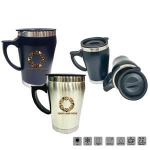 Sulated Coffee Mug with Lid & Handle