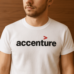 Embroidery Round Neck T-Shirts